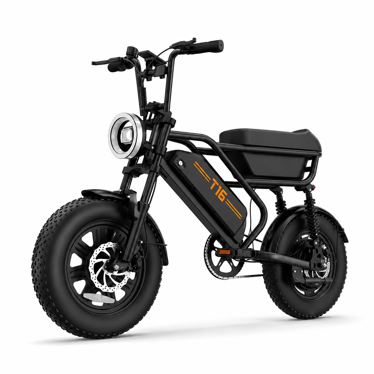 URLIFE T16 fat tyre electric bike with 48V 13Ah battery and 16 x 3 inch all-terrain tyres