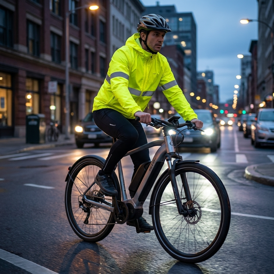 URLIFE Gear Hi-Vis Packable Rain Jacket