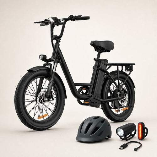 e20-city-safety-bundle bundle: bike, helmet and safety accessories