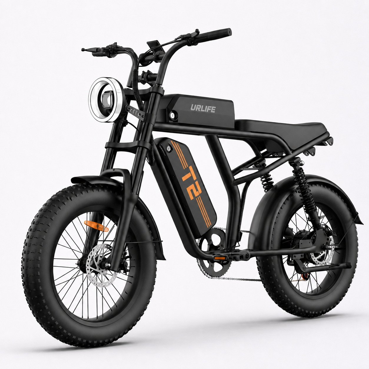 URLIFE T2 fat tyre electric bike on the same near-white studio background as the URLIFE E20 product image